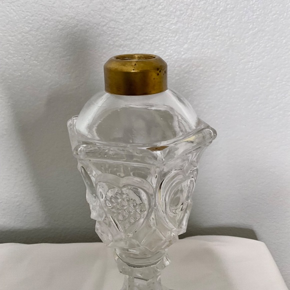 antique glass whale oil lamps, likely dating back to the mid-19th century - Picture 7 of 11